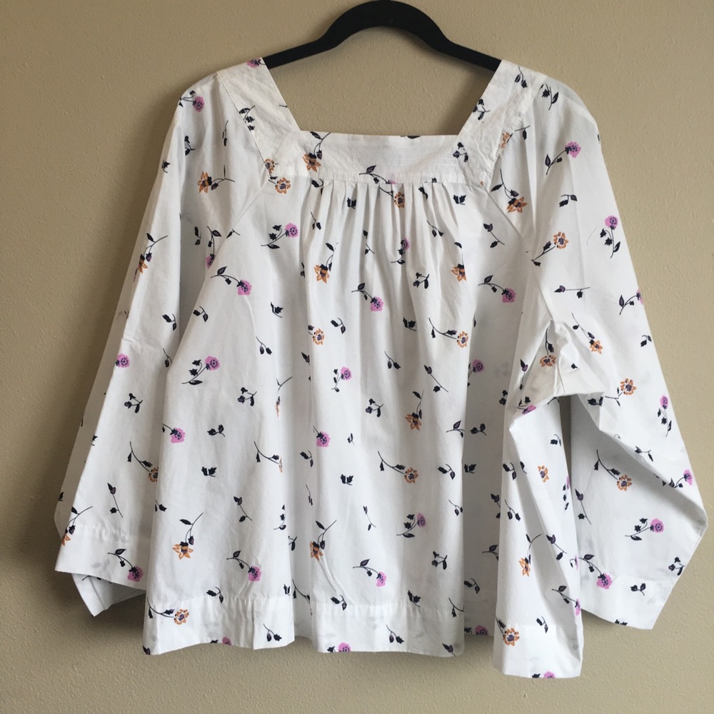 Madewell Square Neck Top in Sweet Blossoms - Picture 8 of 8